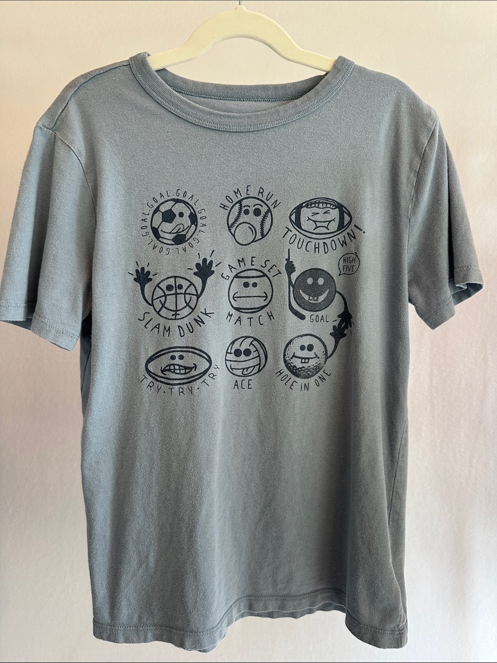 GAP Kids Gray Everyday Graphic Sports T-Shirt - Boys Large